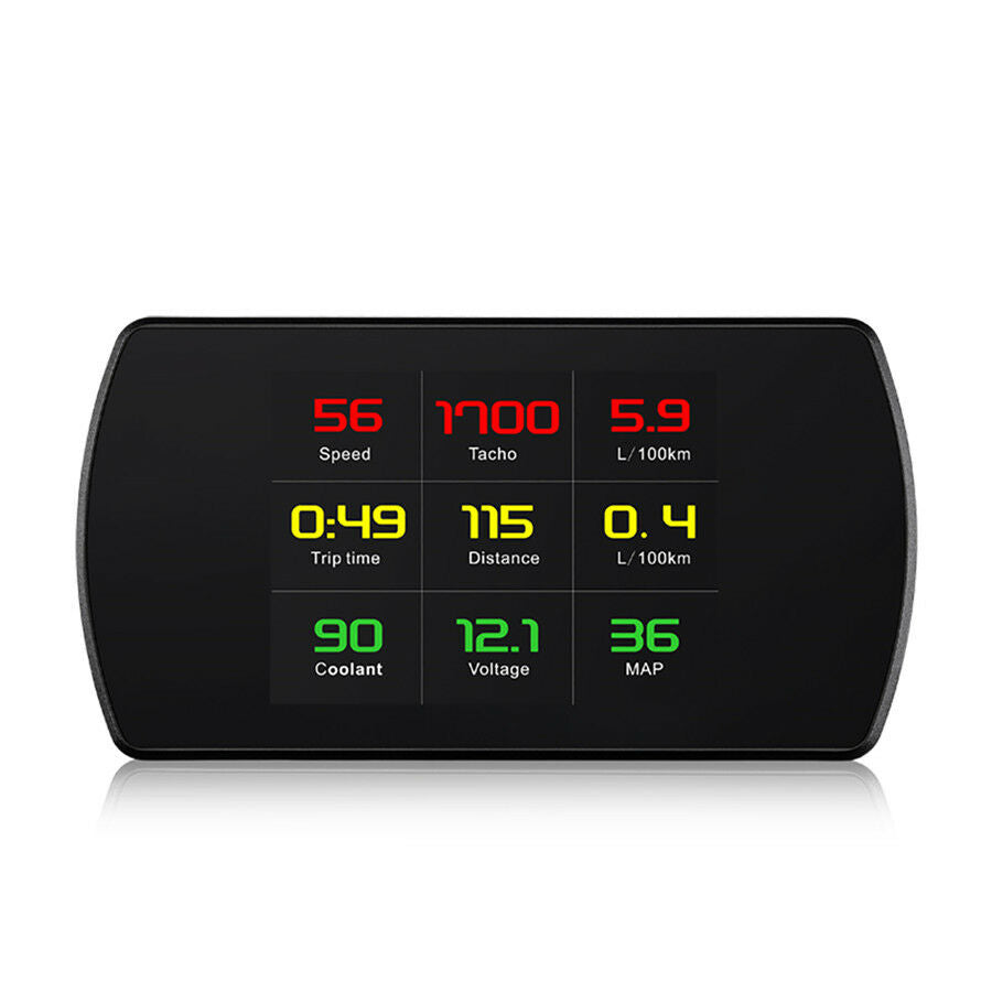 Multi-function LCD Smart Display Car Computer OBD Hud Real Time Monitor Alarm