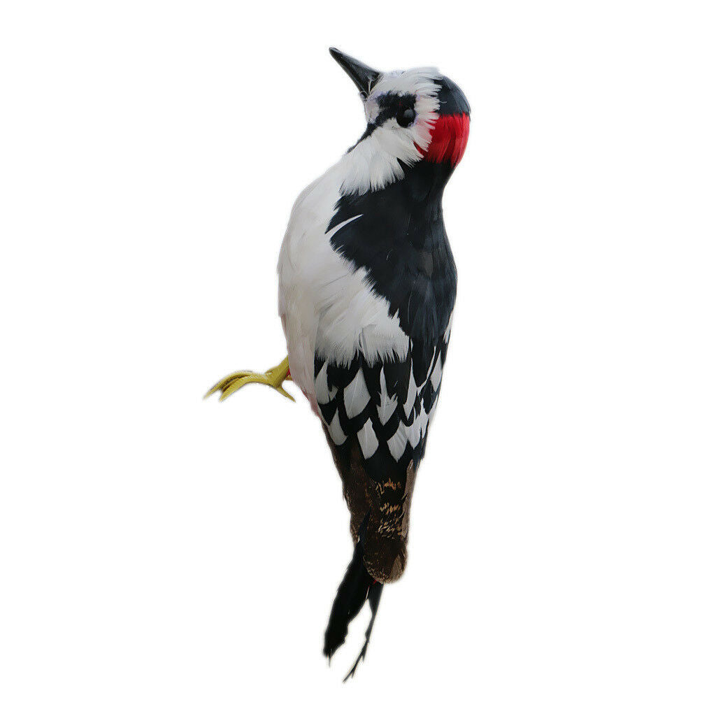 Home Artificial Woodpecker Bird Fur Imitation Animal Garden Decor 33cm