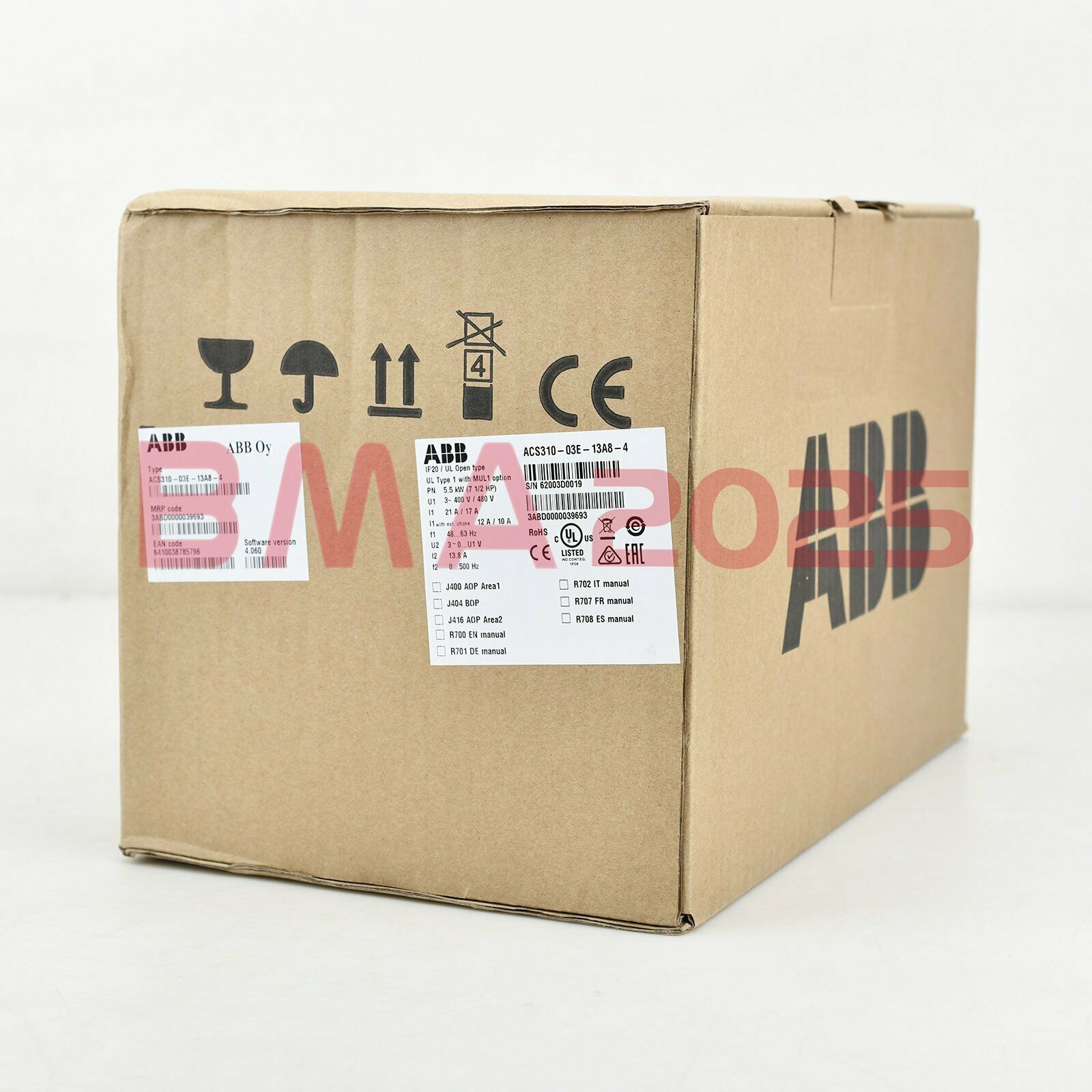 1PC Brand New ACS310-03E-13A8-4 inverter 5.5KW 1year warranty DHL free Ship AB9T