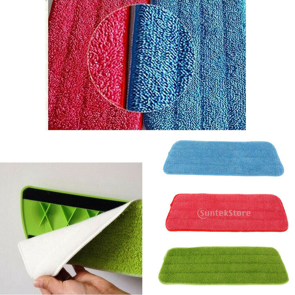 Reusable Household Flat Spray Mop Pad Floor Cleaning Mop Head Cloth Red