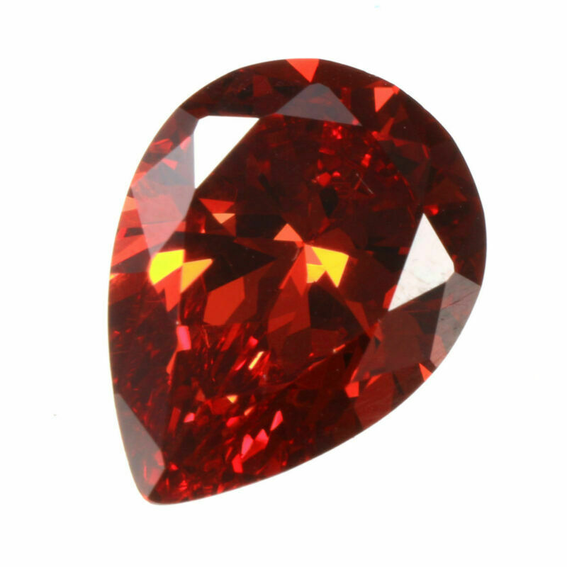 12X16mm 12.35CT Unheated Orange Red Pear Cut Dianond Drop Loose Gemstones Gift