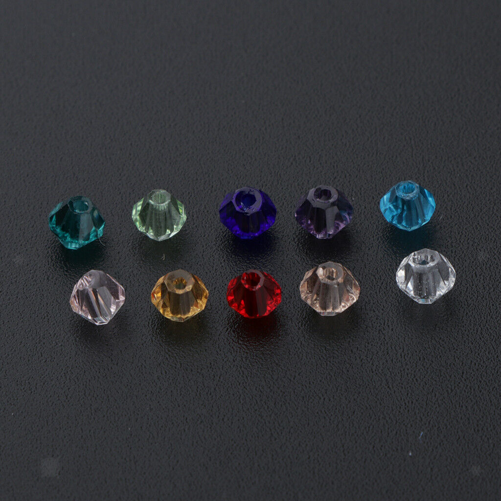 Clear Glass Beads Craft Loose Beads Charms with Box for DIY Spacer Beads