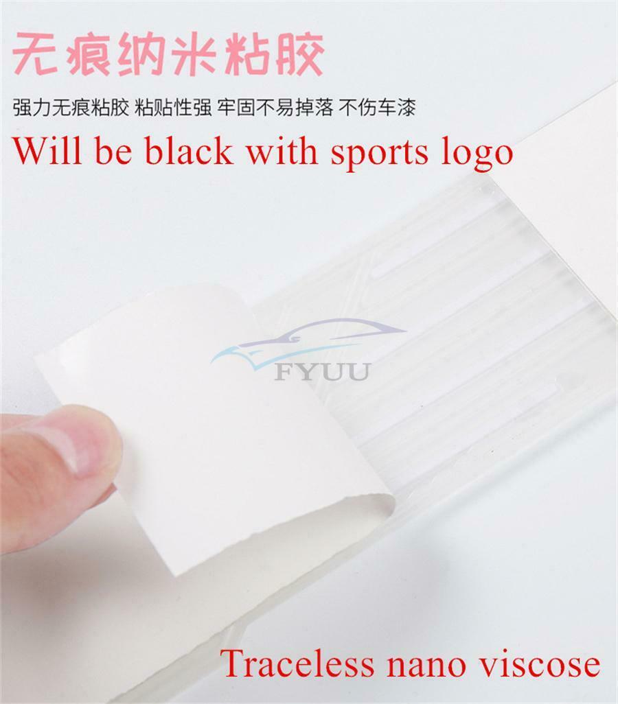 4PCS Universal Rubber Car Door Anti-scratch Plate Threshold Cover Step Protector