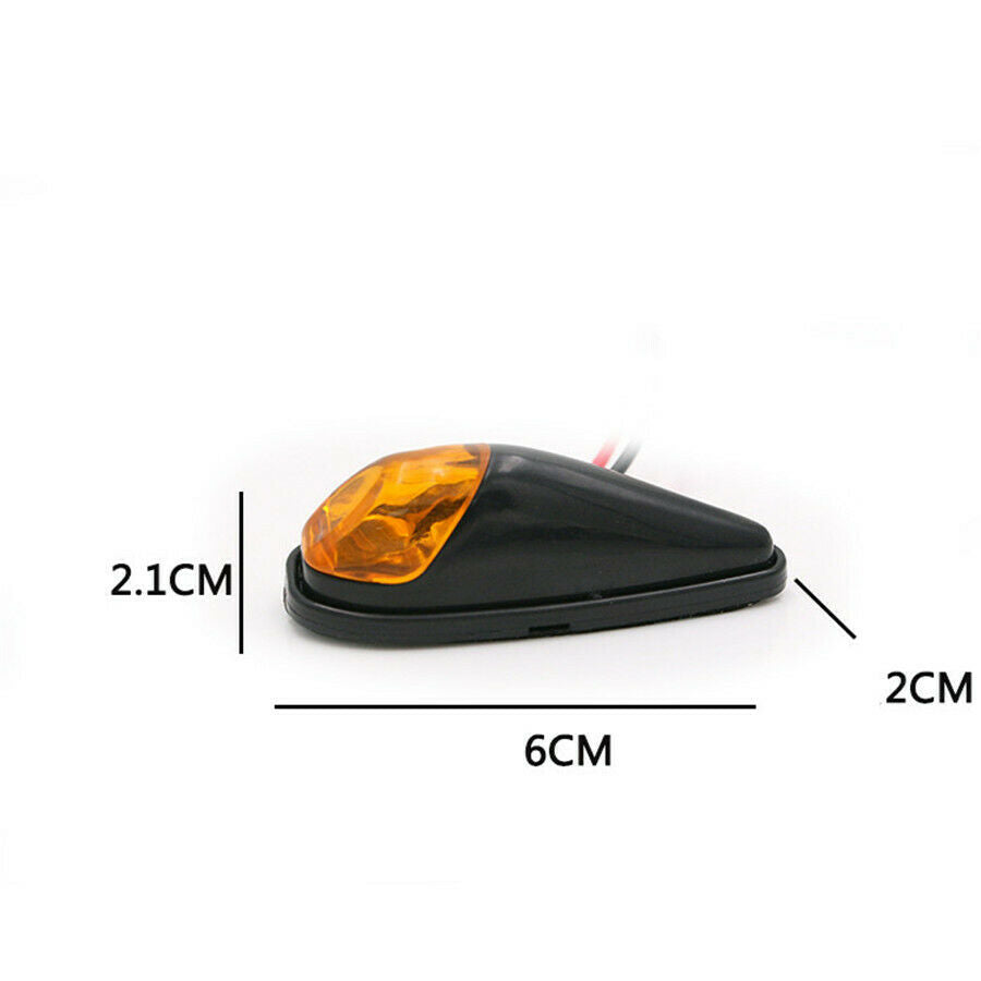 2x Motorcycle Turn Signal Indicator Light Amber LED Lamp Scooter Bobber Chopper