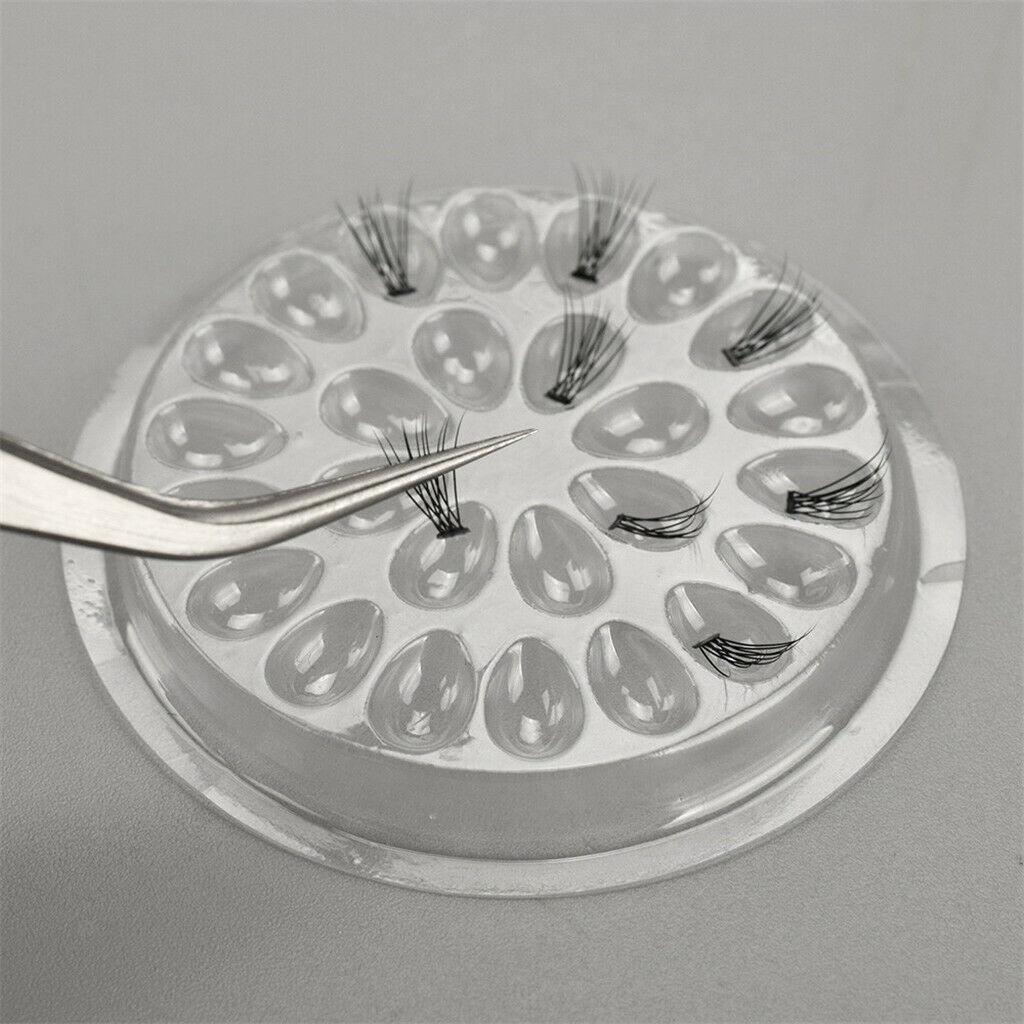 20PCS Disposable Plastic Glue Tray Holder Pallet Pad for Eyelash Extensions,