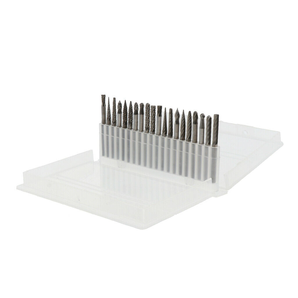 20 Pieces Tungsten Carbide Cutter Rotary Burr Set CNC Engraving Bit Set