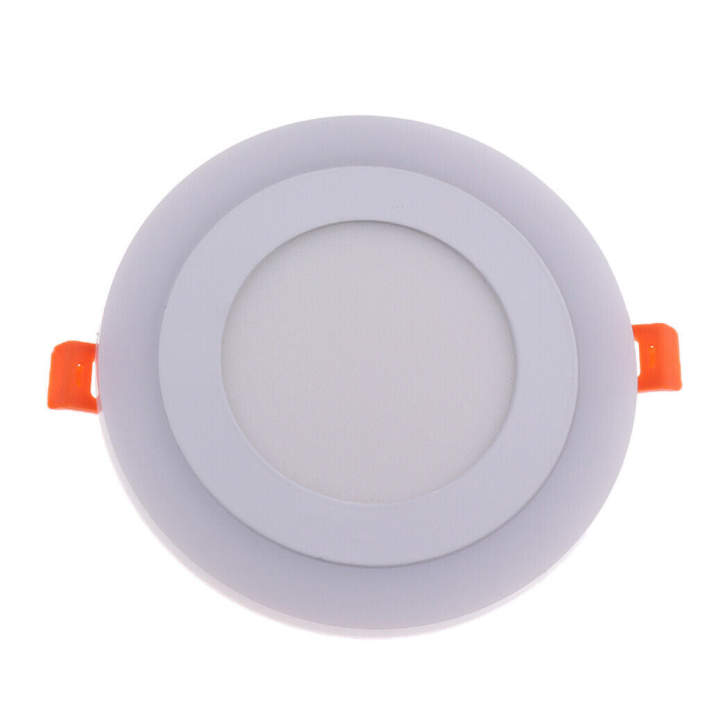LED Panel Dimmable Round Ceiling Light 20000lm Recessed Light - White, 6W Blue +