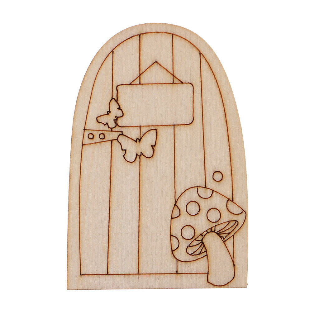 20pcs Magical Fairy Door Garden House Wooden Plaque Mini Sign