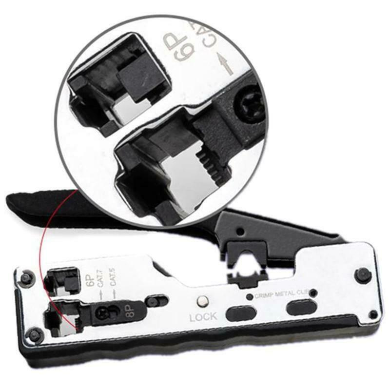 Multi-function Rj45 Clip Pliers For Cat7 Cat6A Cat6 Cat5 Rj11 Rj12 Crystal Head