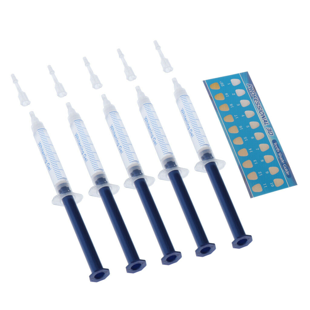 5 Pcs Pro Teeth Whitening Gel Bleach Strong Tooth Whitener  White Gel
