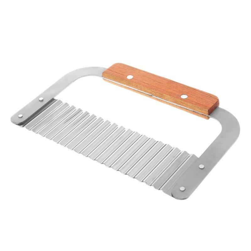 Crinkle Wavy Cutter Stainless Steel Vegetable Potato Chip French Fry Slicer Tool