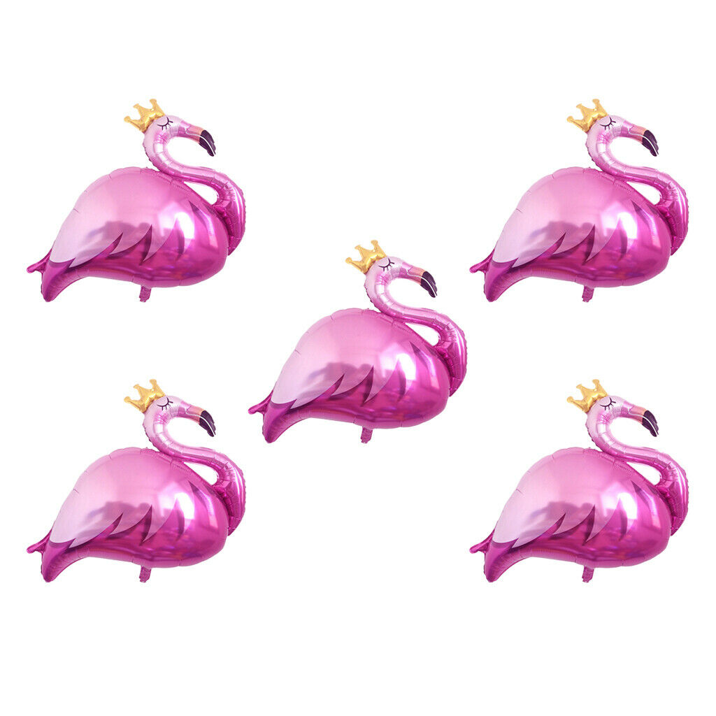 5 Pieces Cute Flamingo Aluminum Foil Balloons Wedding Party Event Decoration