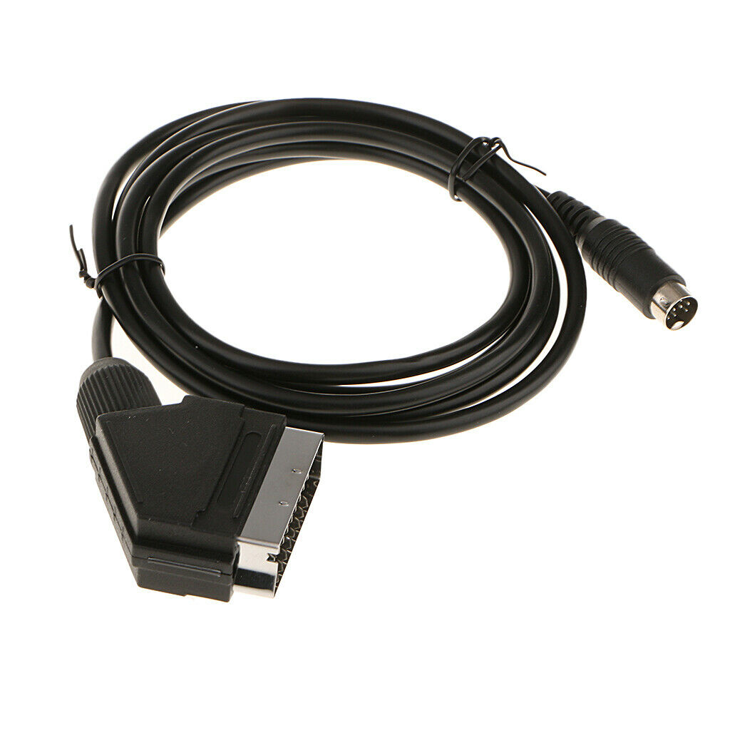 RGB Scart Cable TV Lead Black PVC Copper for Sega  2 Mega Drive MD 2