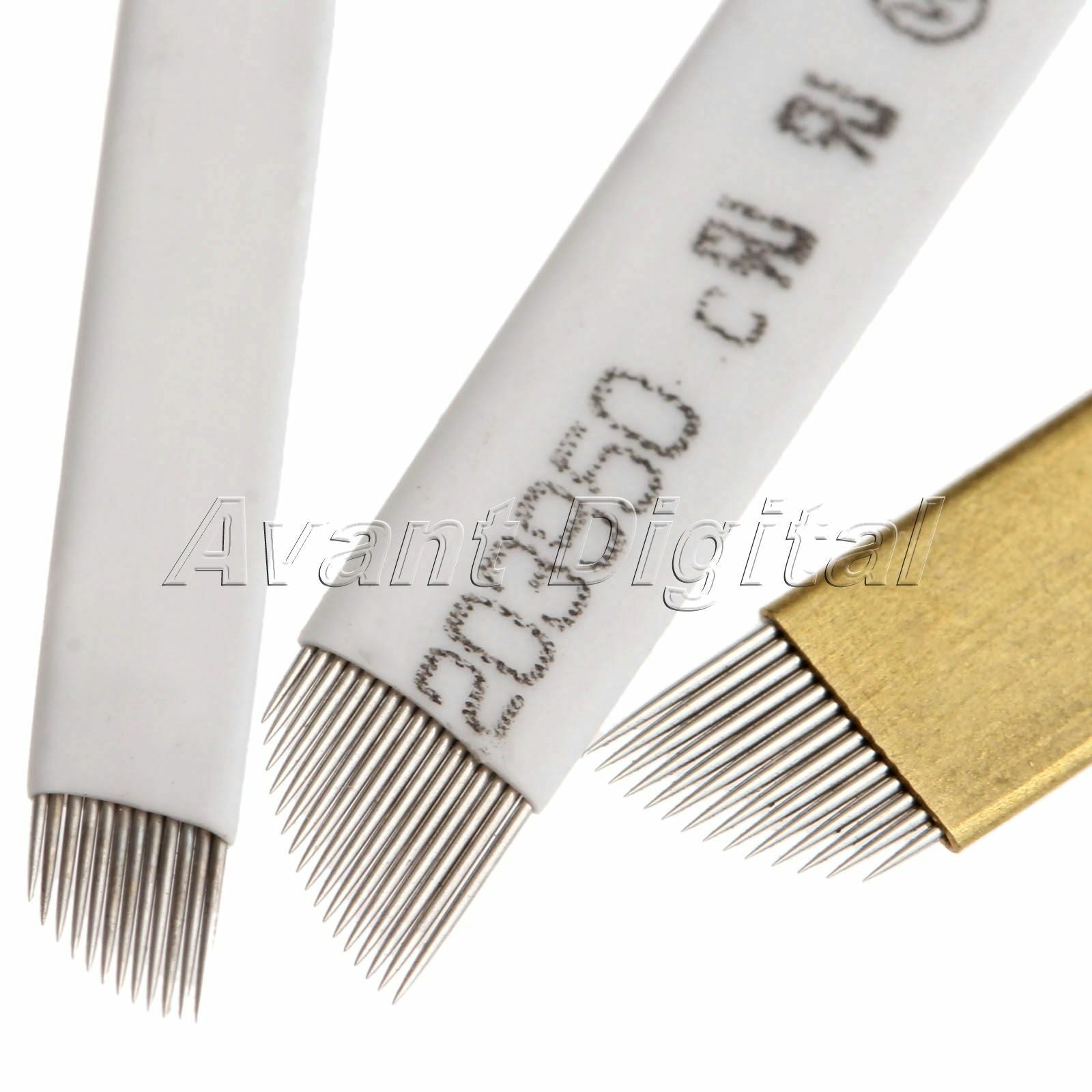 40Pcs Microblading Needles Blades  7/12/14/17pin Permanet Makeup Eyebrow Beauty
