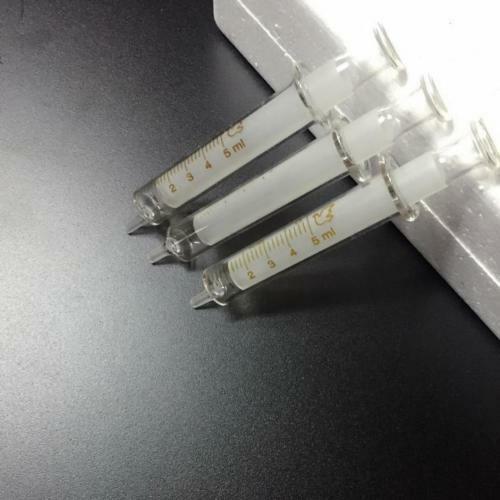 1PC 5ml Diameter Recycling Glass Syringe Sample Injector Lab Supplies Practical