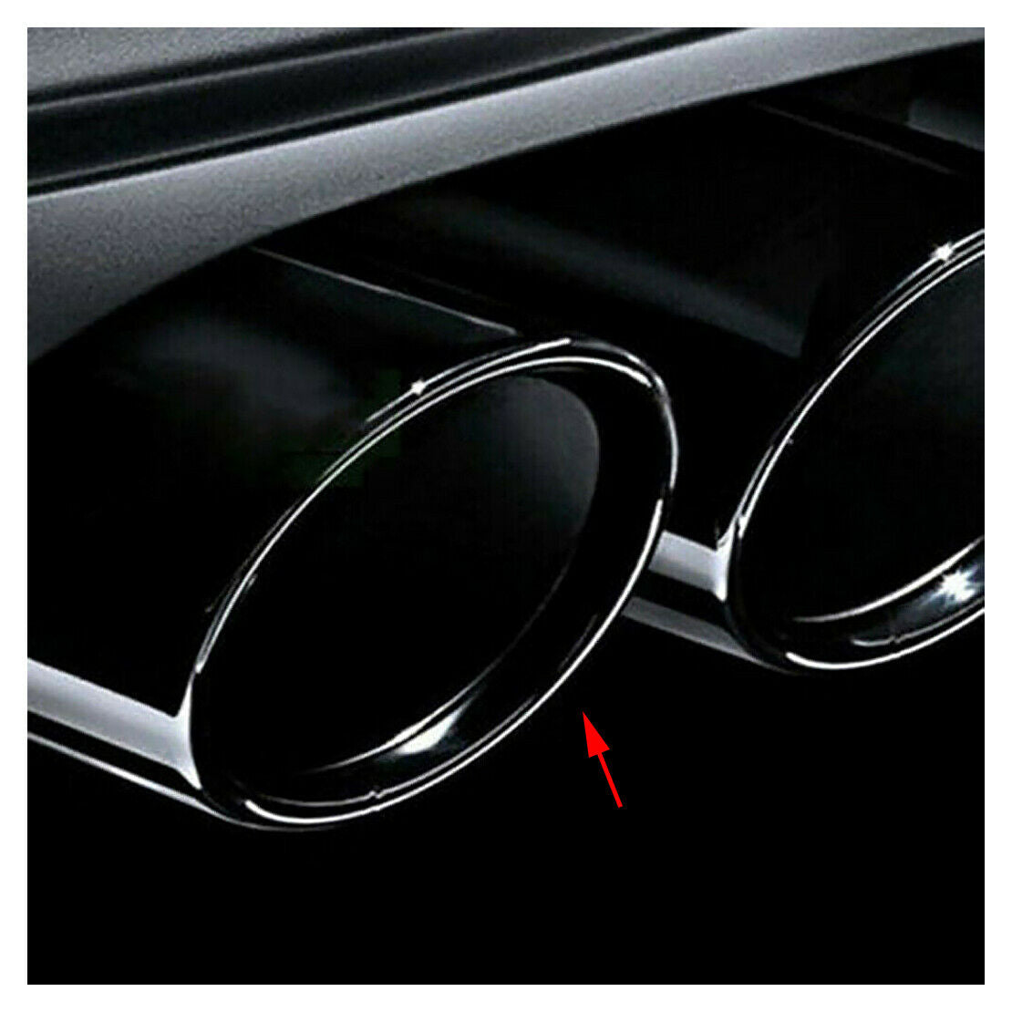 Titanium Black Muffler Exhaust Tail Pipe Tip Fit For BMW E90 E92 325i 328i 07-10