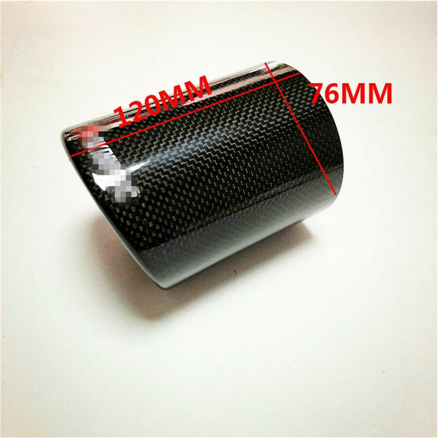 Carbon Fiber Exhaust Muffler Tip Muffler Pipe Case 76mm/3 Inch Auto Car End Pipe