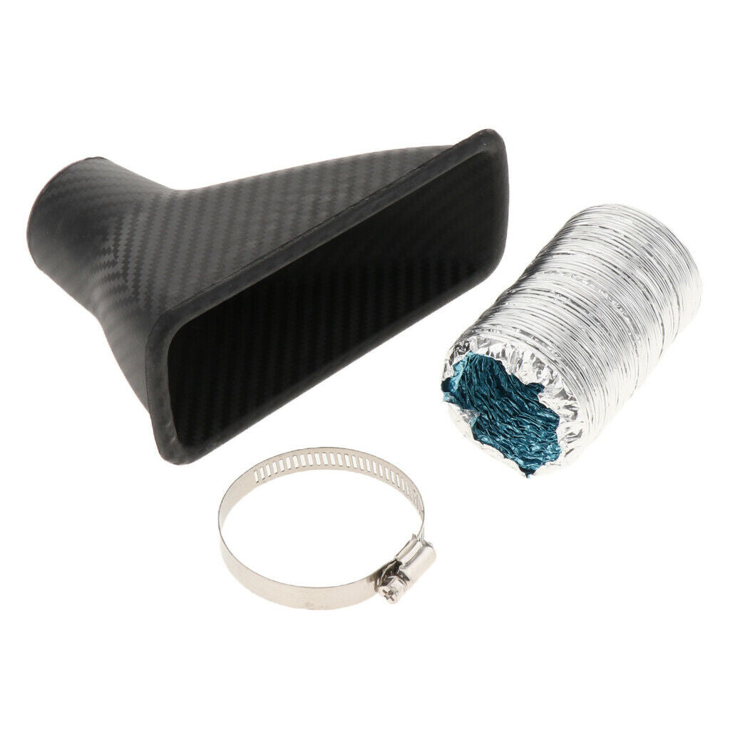 2 Sets Car Front Bumper Turbo Cold Air Intake Pipe Turbine Inlet Pipe Kit