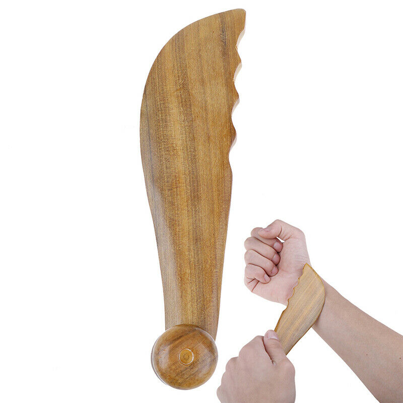 Wooden Gua-Sha Scraping Massage Board Trigger Stick Point Massager Acupunct DD
