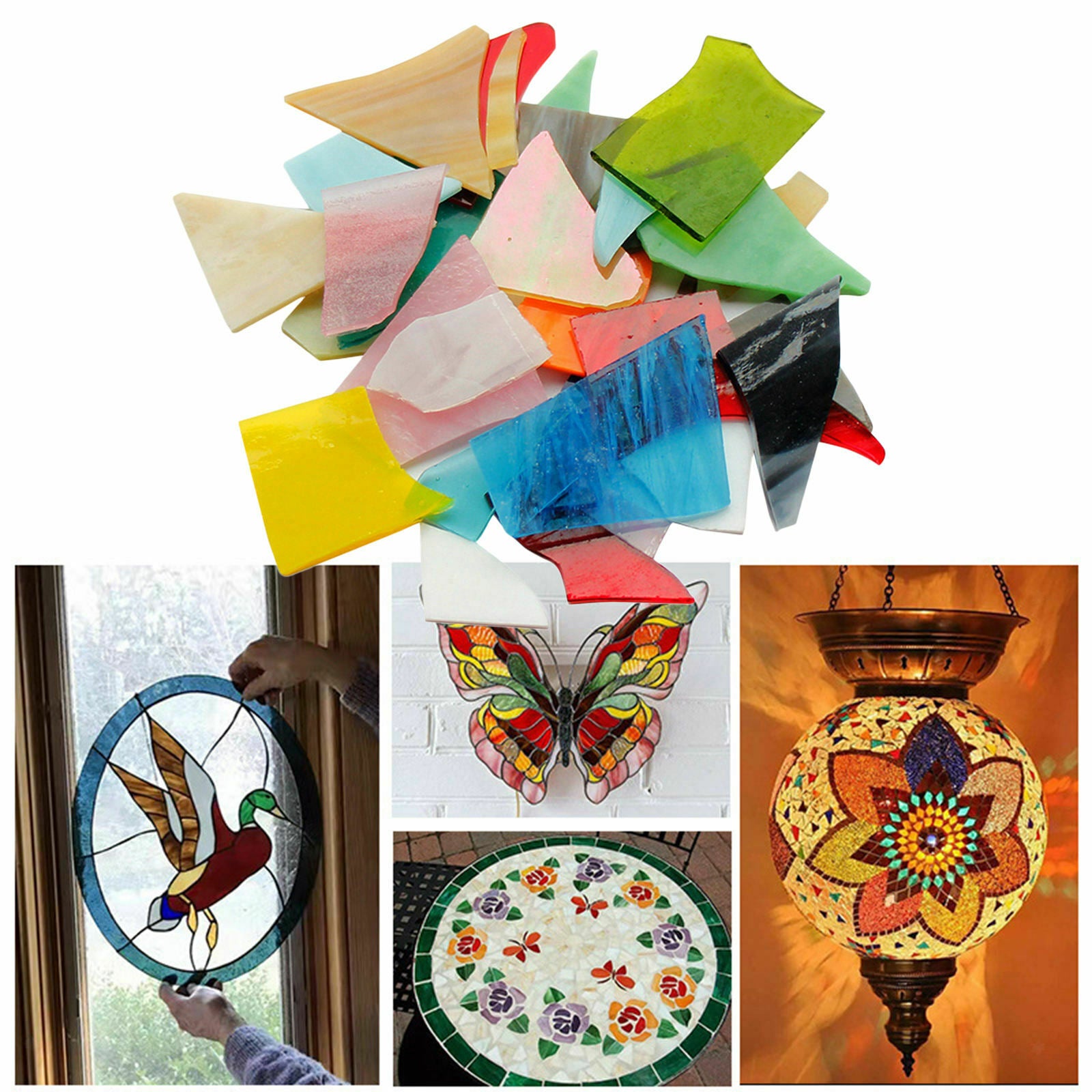 Assorted Colors Mosaic Tiles Irregular Shape Glitter Bulk Crystal Mosaic