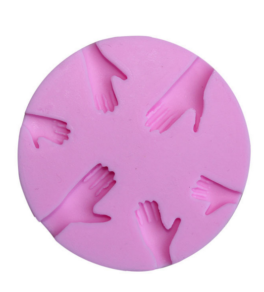 Baby Shower Hand Fondant Cake Decorating Silicone Mould  Baking DIY Mould Tools
