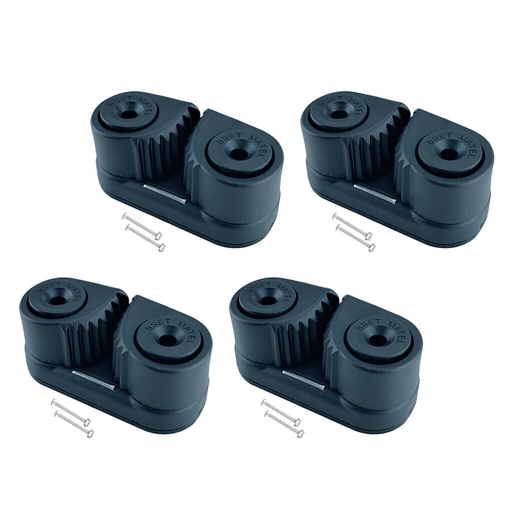 4x Cam Cleat Cam Wre Fairlead Sailing Canoe Accessories for 3-12mm Dia. Rope