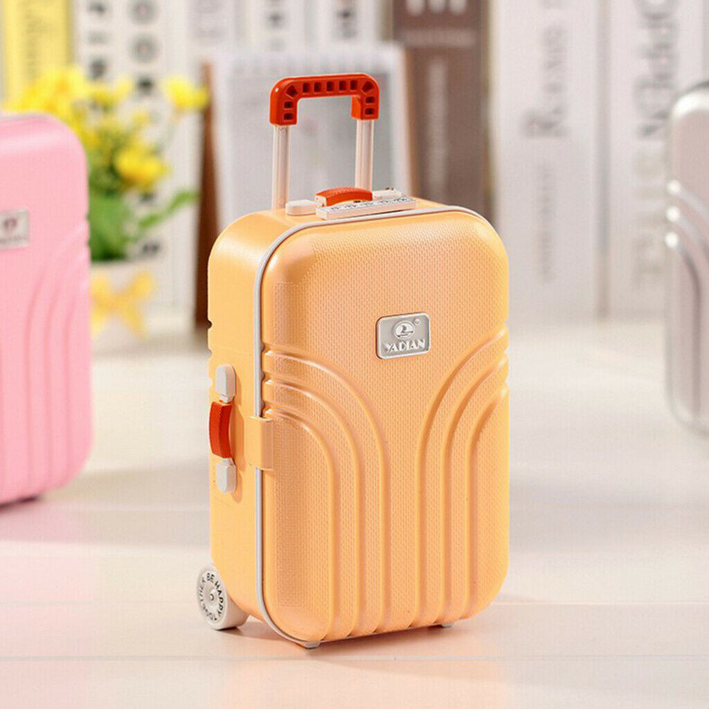 Ballerina Music Box Suitcase Shaped Mechanism Musical Box Gift Orange