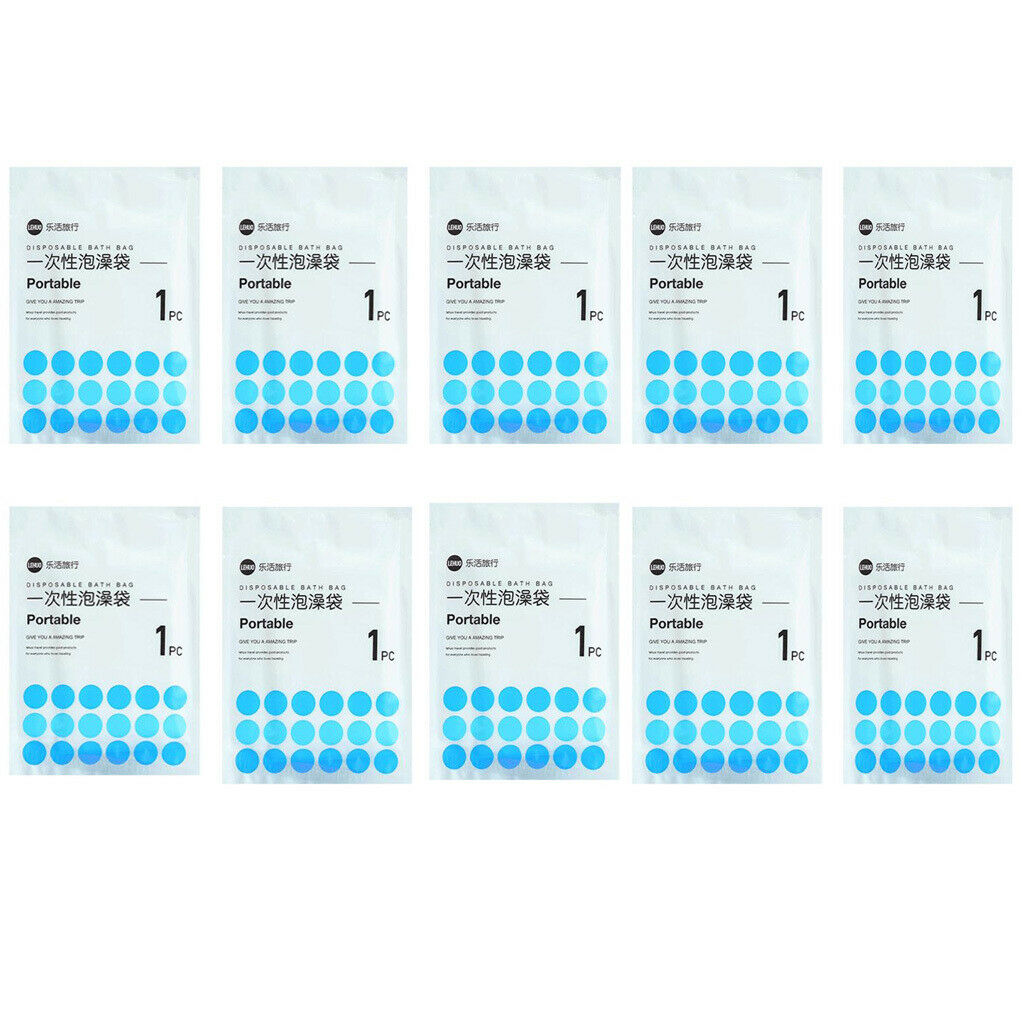 10Pcs Large Disposable Bathtub Cover Bag Film Travel Hotel Bath Tub Lining