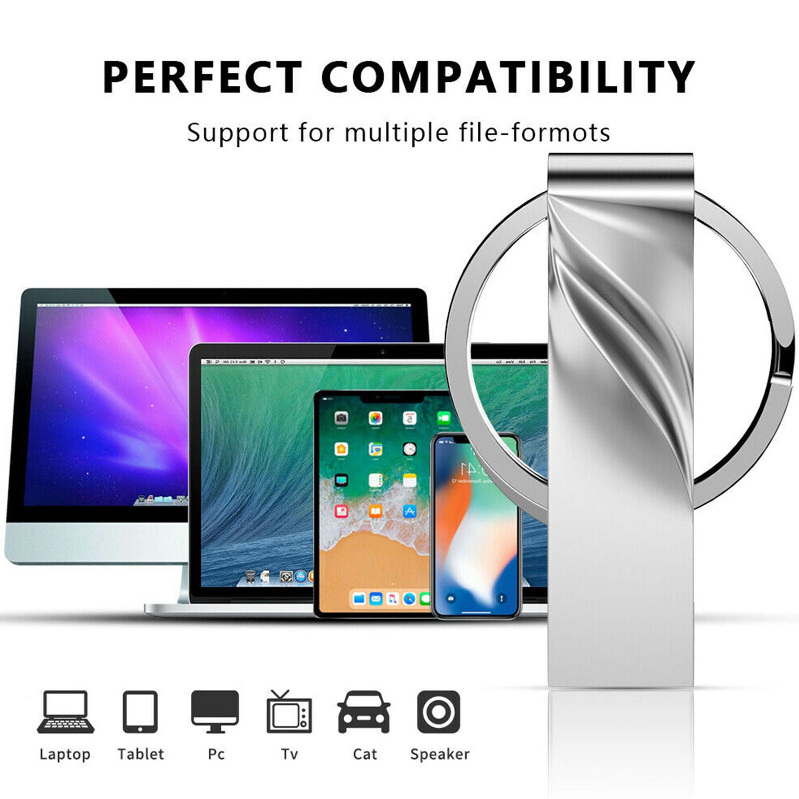 Flash Drive USB 3.0 Memory Stick Pendrive Disk Metal Key Thumb for Laptop PC