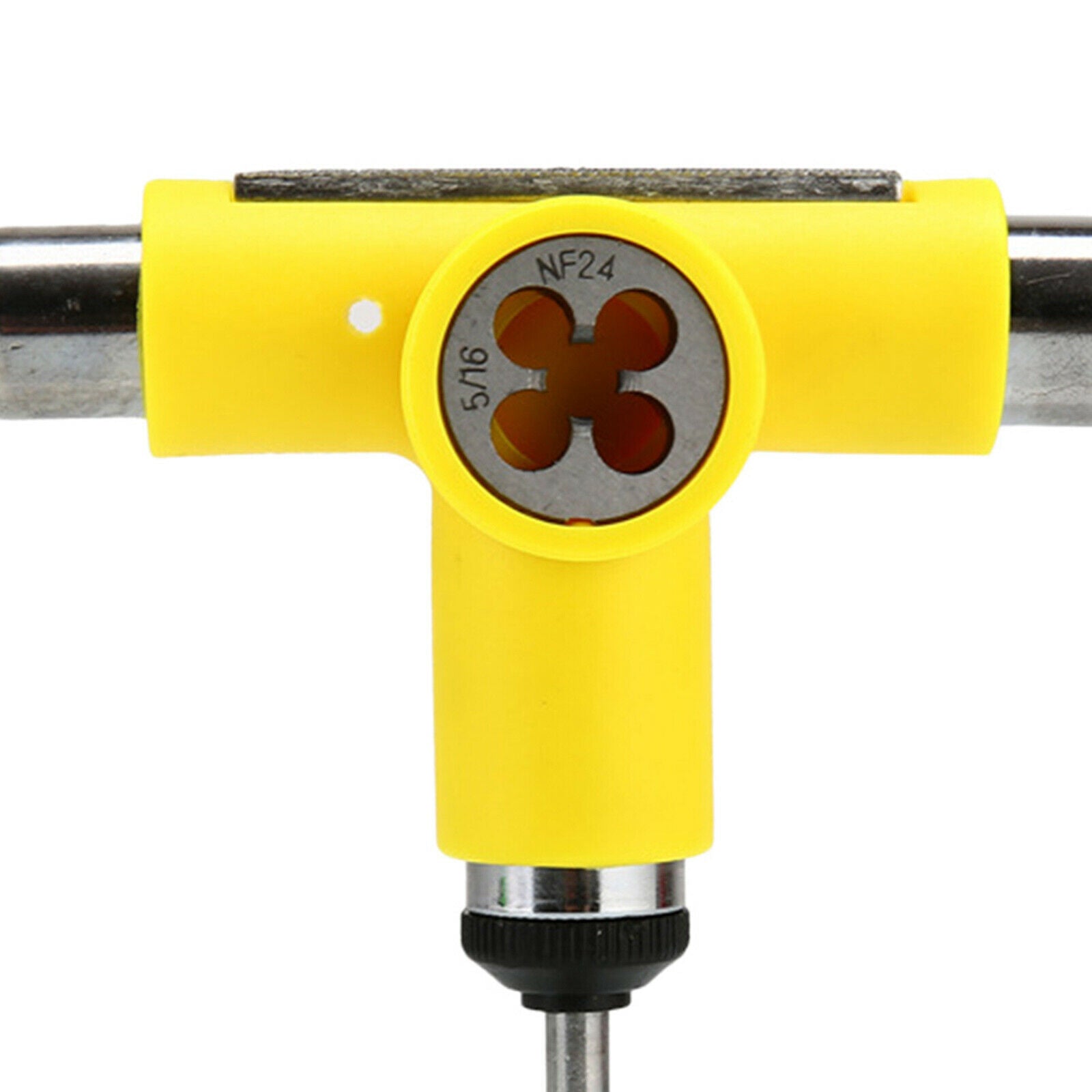 Multi Skateboard Roller Skate T Shape Tool Wrench with L Spanner Yellow