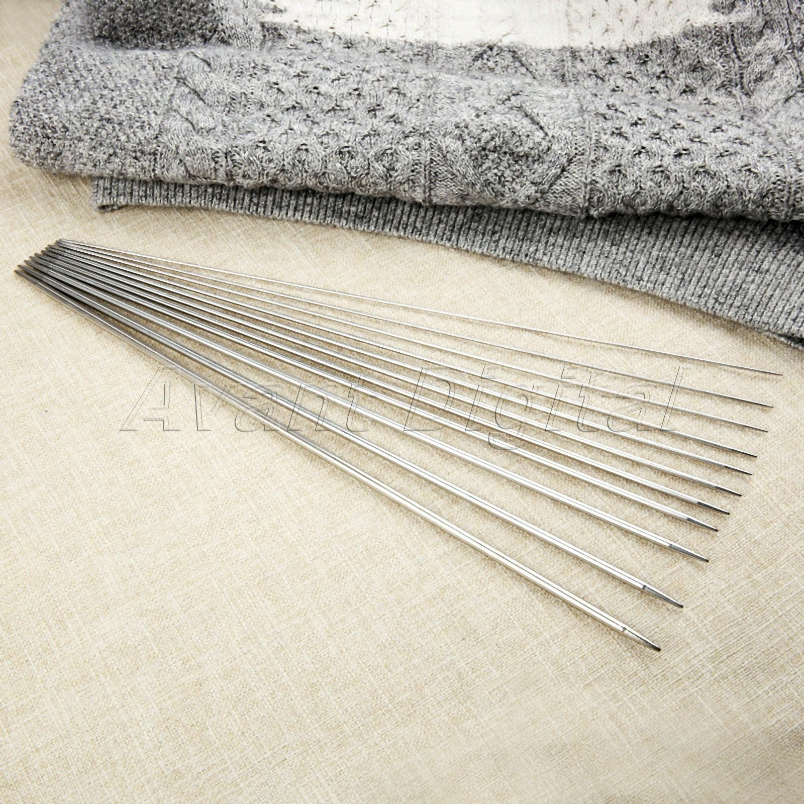 36cm 44 Sizes Stainless Steel Double Pointed Weaving Needles Knitting Needles
