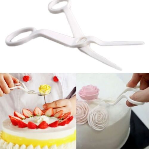 Plastic DIY Tool Flower Lifter Sugarcraft Scissor Fondant Cake Edge Decora.l8