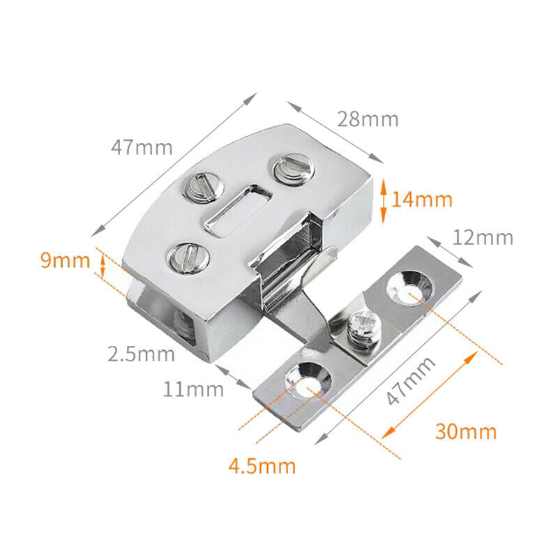 4Pcs Glass Door Hinge Cupboard Showcase Cabinet Door Hinge Glass Clamp,for 5-7K9