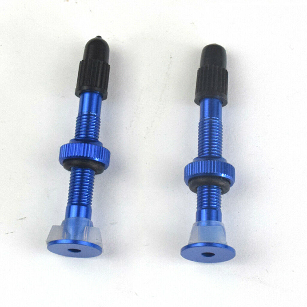 Bike Tubeless Tires Presta Valves Universal Removable Vacuum-Nozzle Blue