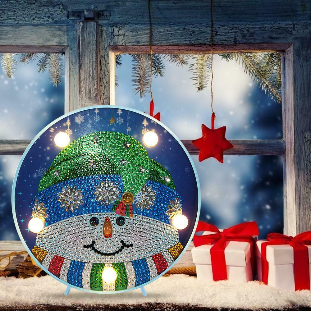 DIY LED Special Shaped Diamond Painting Cross Stitch Modeling Lamp Decor @