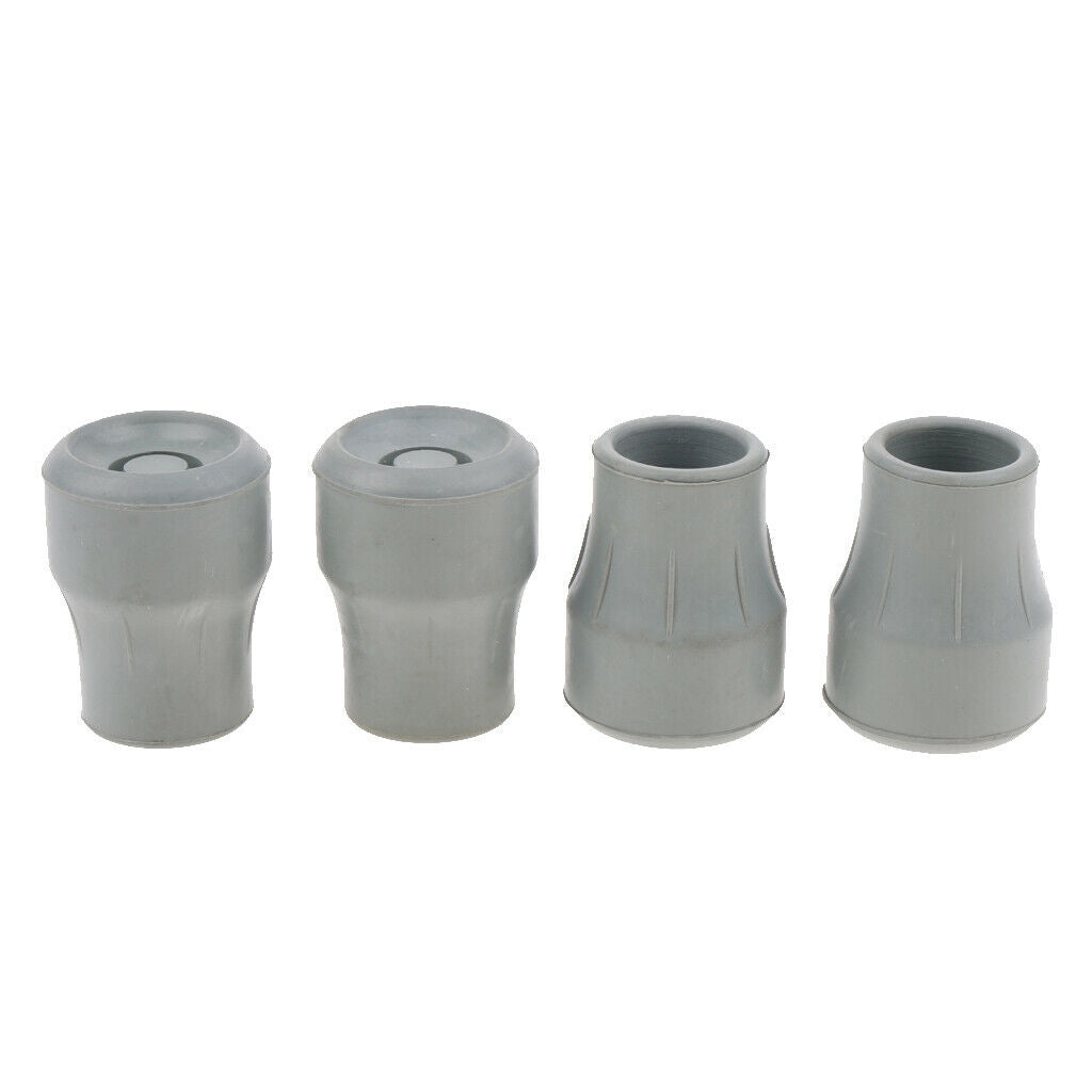 Pack of 4 22mm Trekking Hiking Pole Rubber Tips/Feet Cover/End  /Protector