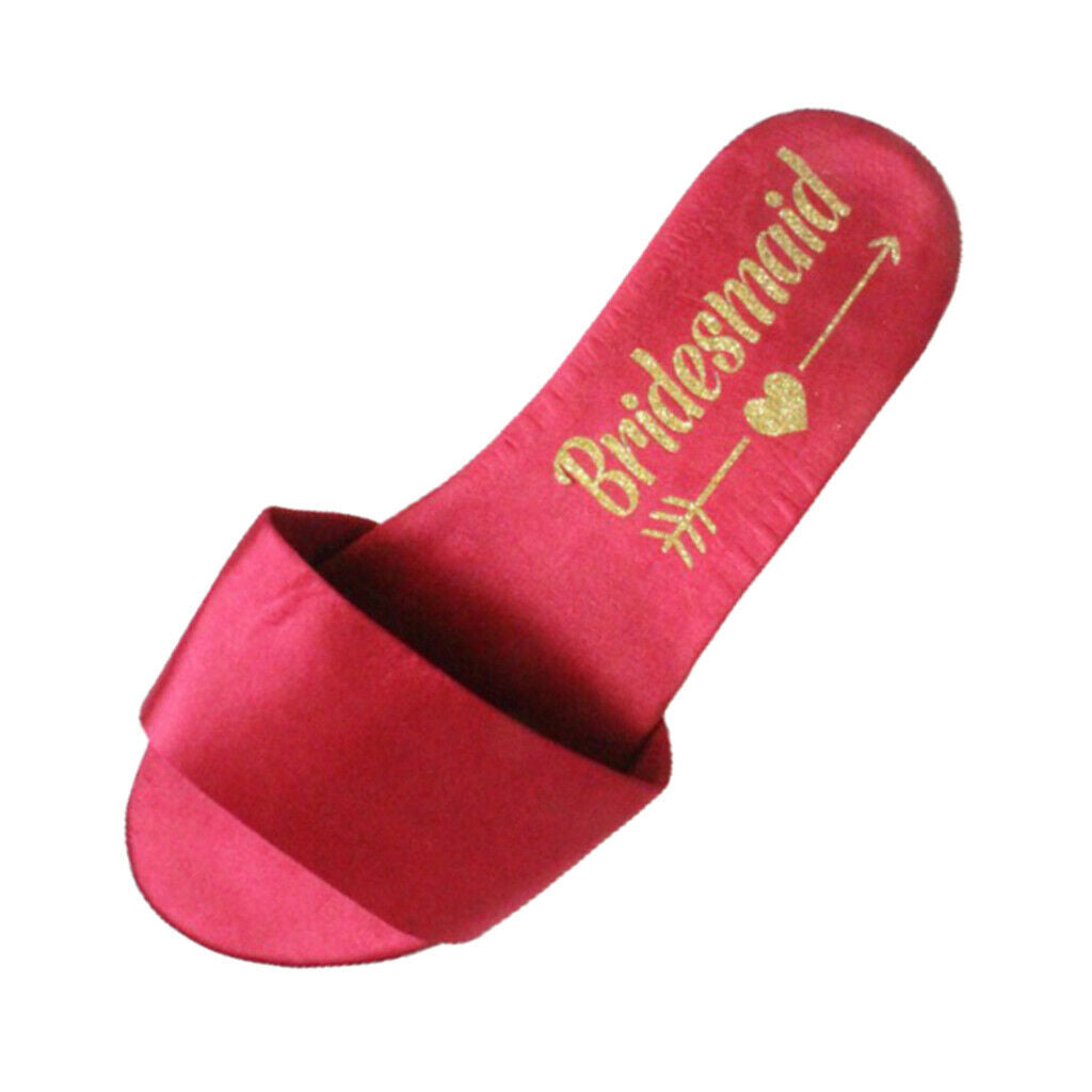 Open Toe Wedding Slippers Bride Bridesmaid Party Favor Red EUR 39