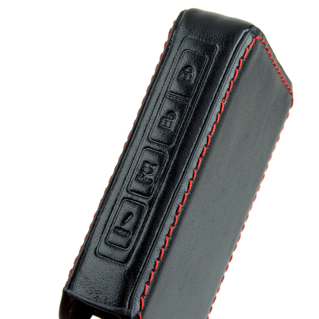 Black PU Leather 4 Buttons Key Fob Cover Case Chain Fit For Mazda 3 6 CX9 CX-30