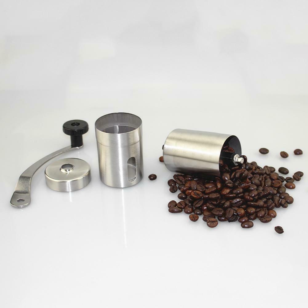 Stainless Steel Manual Coffee Grinder Maker Coffee Bean Grinding Machine @
