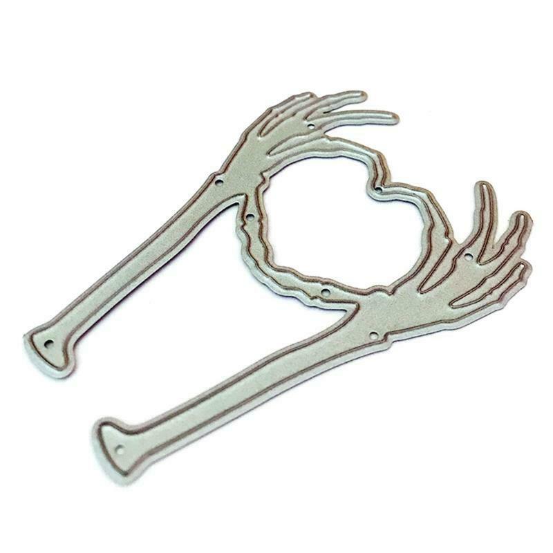 Halloween Loving Skeleton Hand Carbon Steel Cutting Dies DIY Scrapbooking Photo