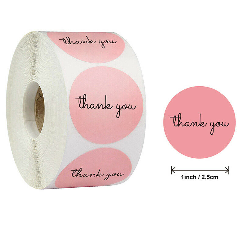 500PCS Round THANK YOU Stickers seal labels Labels stickers for PackageJ Lt