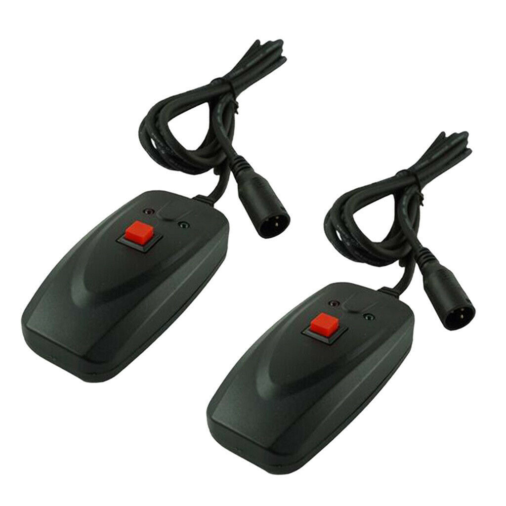 Set of 2 Fog Machine Wire Controller Portable 3Pins XLR for Fog Machine 2.5m