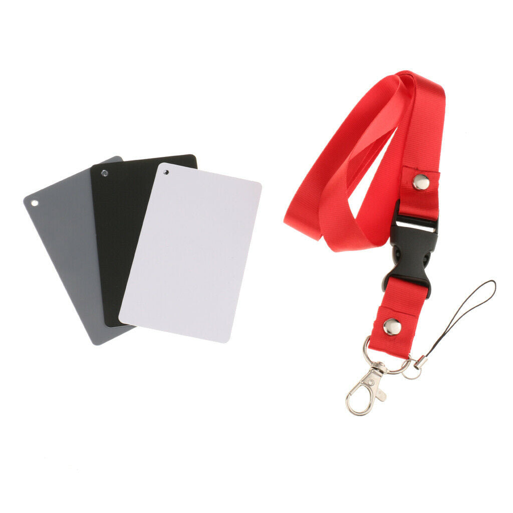 3 in 1 18%   Digital White Black Grey Color Balance Cards Calibrated Card