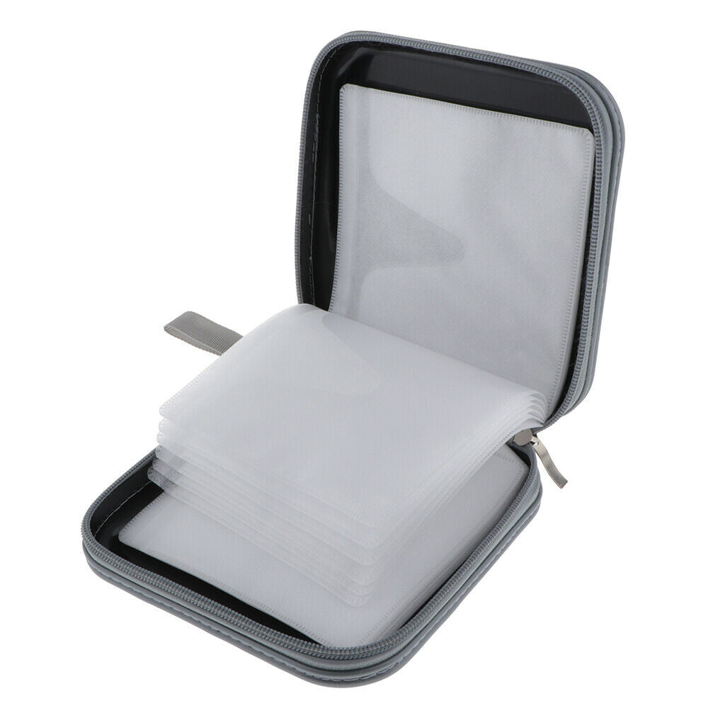 2pcs Set of 2 40 Sleeves CD Wallet Square DVD Case Home CD Disc Bags 6x6inch