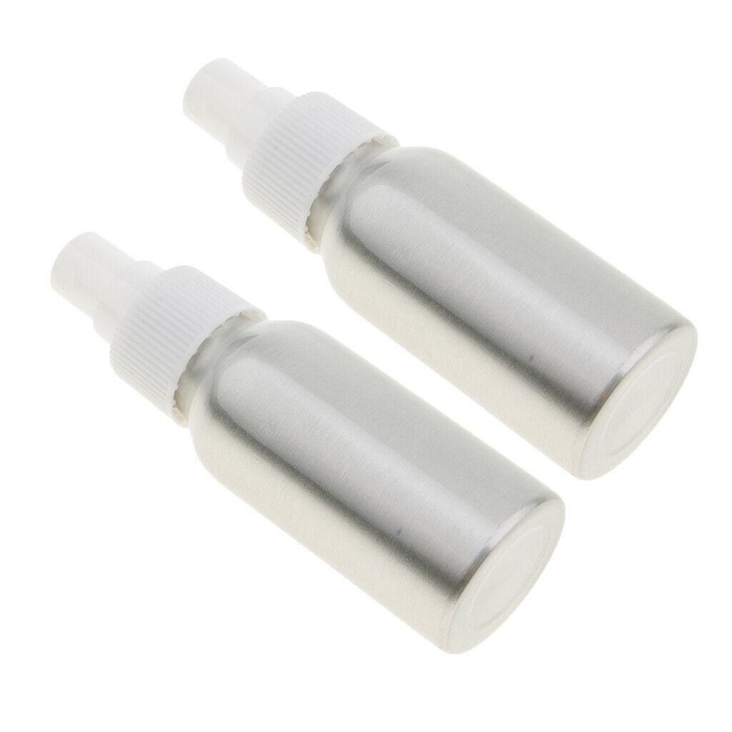 2x120/150ml Aluminum Empty Refillable Fine Mist Spray Bottle Perfume Sparyer
