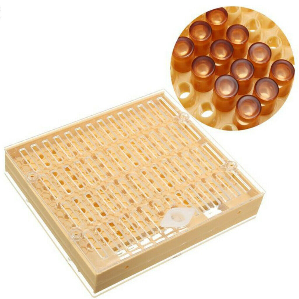 130 Pcs Queen Rearing System Cell Cups Holder Box Cage Beekeeping Tool Kit -