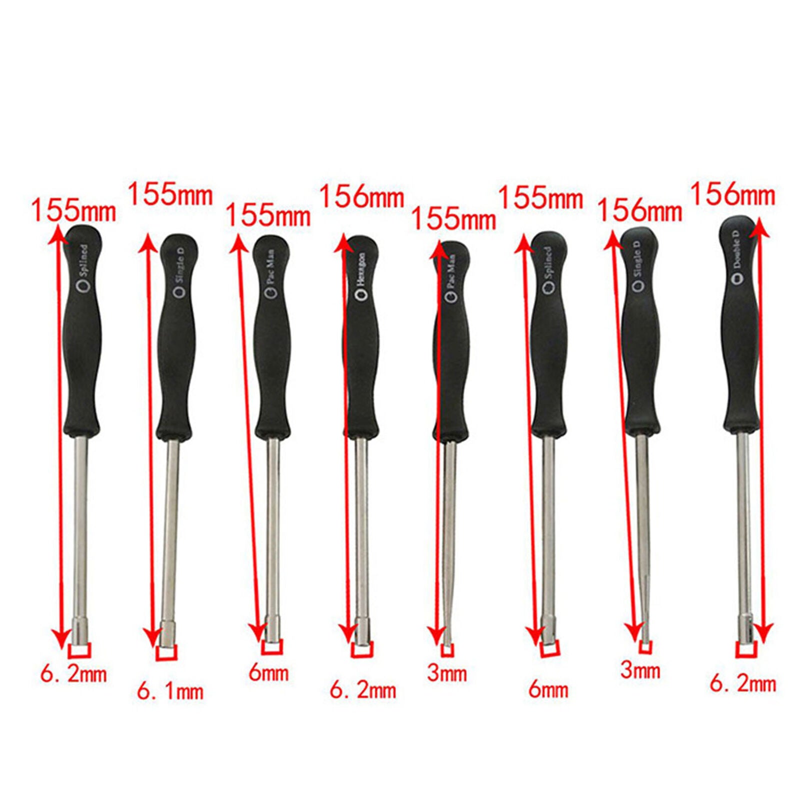 6pcs x Carburetor Adjustment Tool Set Carburetor Tune Up Adjusting Screwdriver