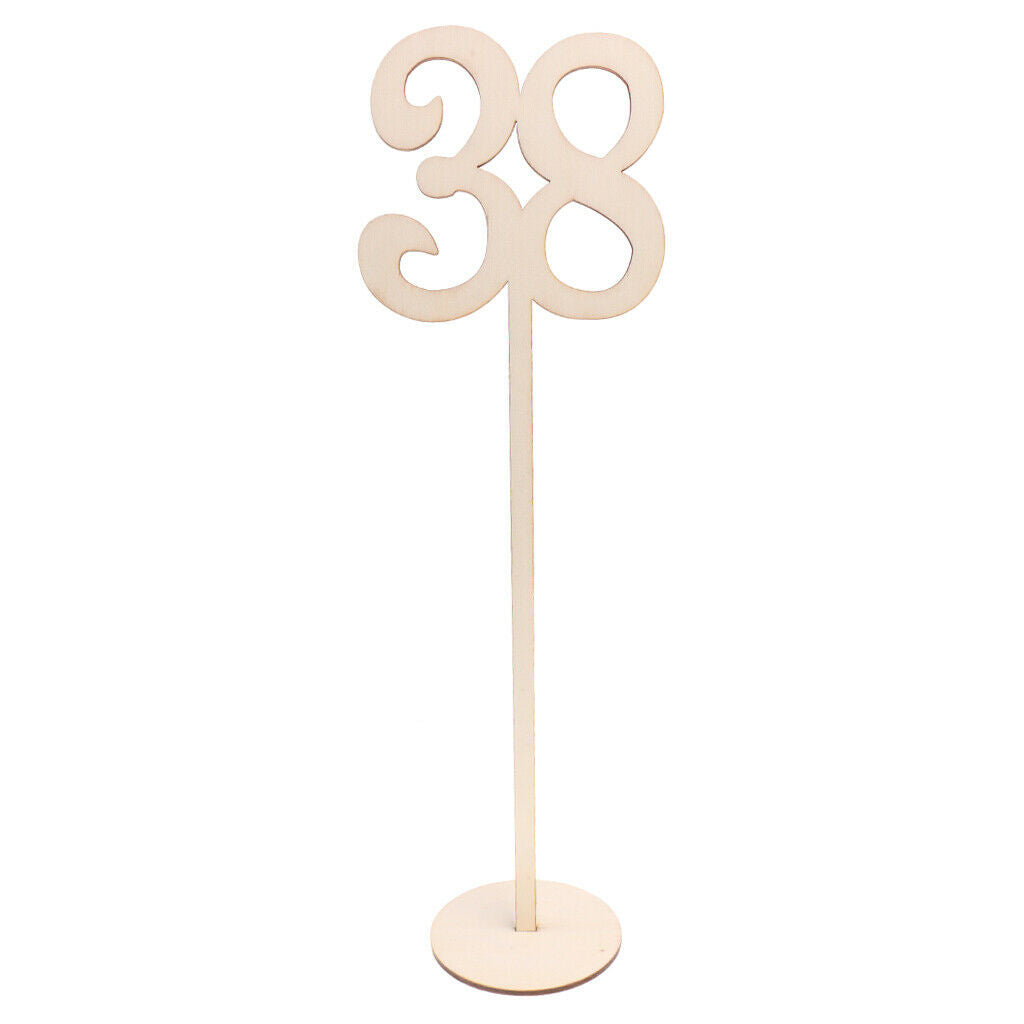 Rustic Wooden Numbers 31-40 Wedding Birthday Party Centerpieces Decoration
