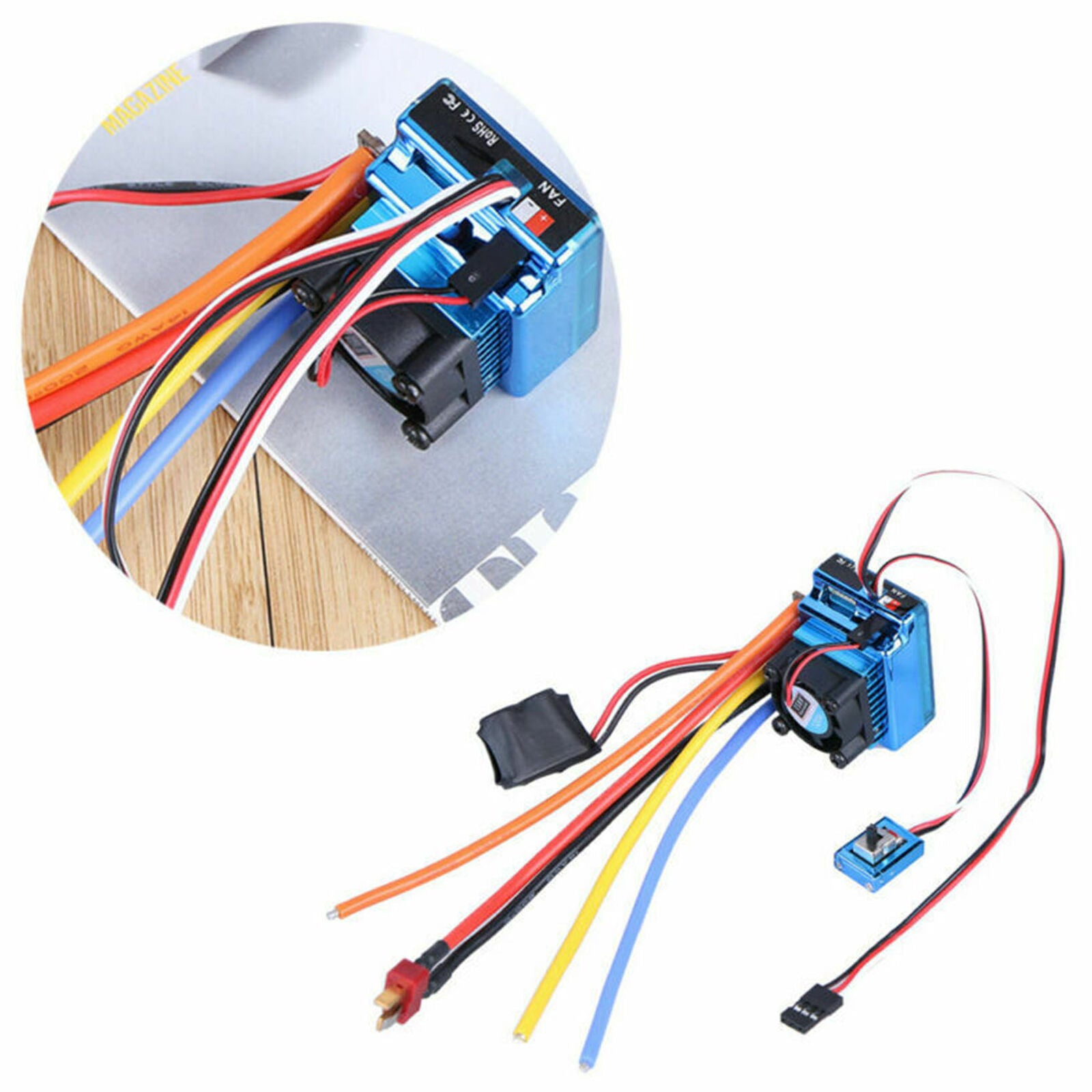 120A Sensored Brushless Speed Controller ESC for RC 1/8 1/10 1/12 Car Crawler 5V