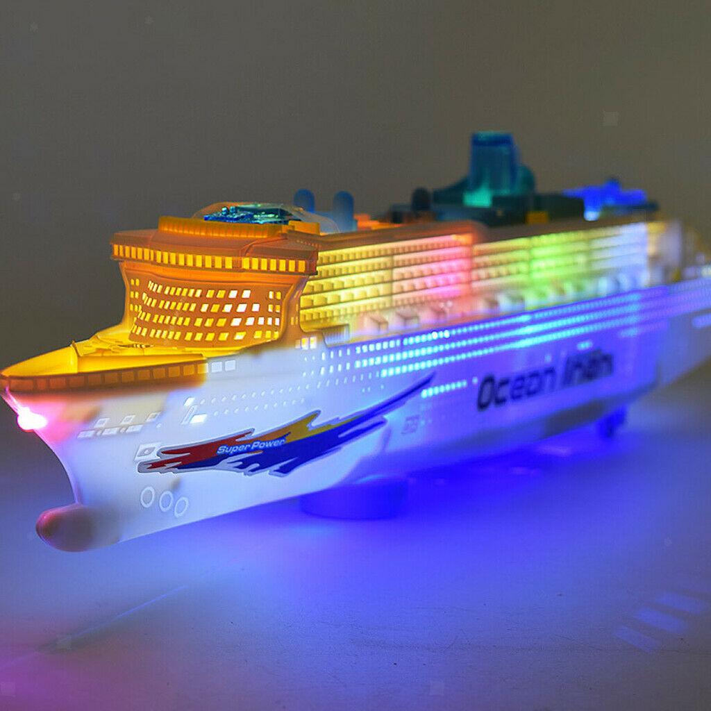 Liner Ship Boat Electric Toys Flashing LED Lights Whistle Sounds